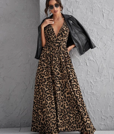 Vestido longo estampado